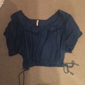 Blue free people top