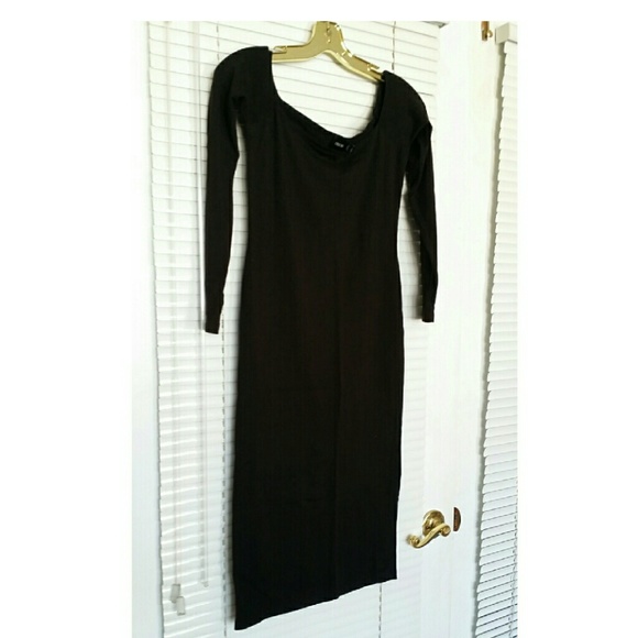 Asos Blk long Sleeve Stretch Material Dress size 6