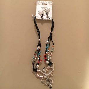 Brand new necklace with matching earrings