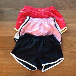 3 Nike running shorts