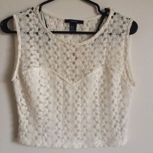 ✖️SOLD✖️NWT Forever 21 lace crop top