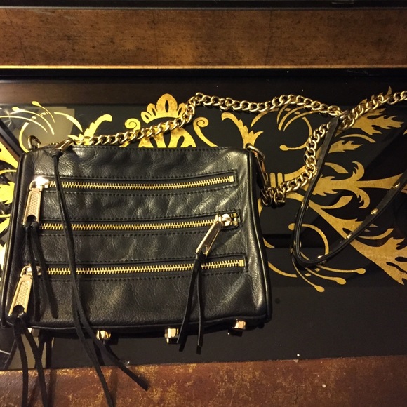 Rebecca Minkoff Mini MAC 5 zip black