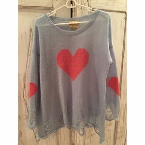 Wildfox White Label Heart Sweater