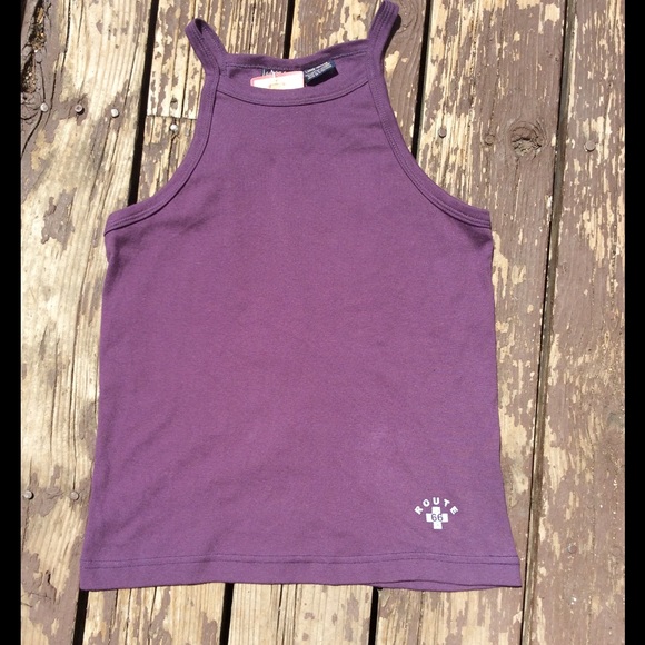 NEW WITH TAG ROUTE 66 PURPLE TANK TOP, SIZE L