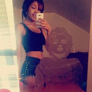 Studded Dark blue Shorts