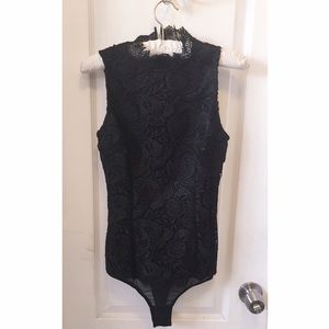 Black lace bodysuit
