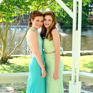 CINDERELLA BLUE PROM DRESS