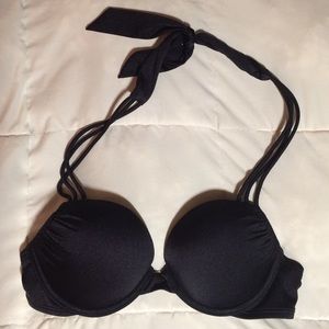Victoria's Secret add two cup black bikini top 32a