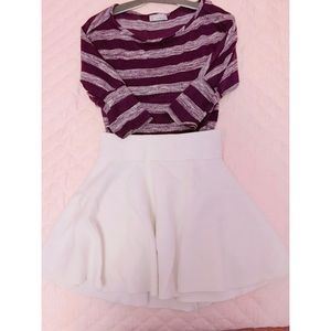 White Warm Skirt A Line