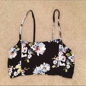 Brandy Melville Floral Crop Tank Top