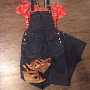 Madewell Flea Market Flare Overalls