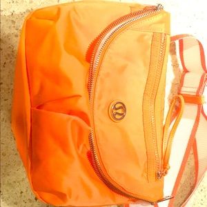 Lululemon neon orange festival bag/purse