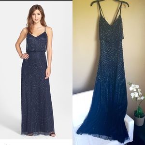Beautiful Navy Adrianna Papell Dress!