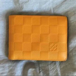 Yellow Leather Men's Wallet // Louis Vuitton