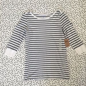 RESERVED! Lucky Brand Navy Striped Shirt M