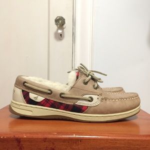 Sperry Top-Sider Fur Lined Plaid/Flannel Shoes