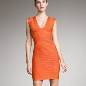 Herve Leger Pink Bandage Dress Size Small