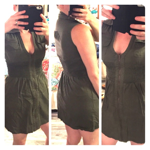 Military style sleeveless dress