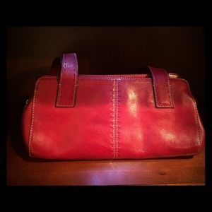 Red Leather Fossil Bag