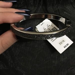 Dark Glitter Silver Express Bangle