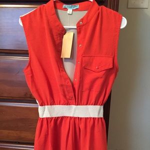 Francesca's Orange Romper
