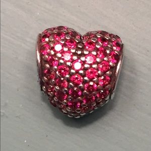 'Pavé Heart'- Pandora Heart Charm