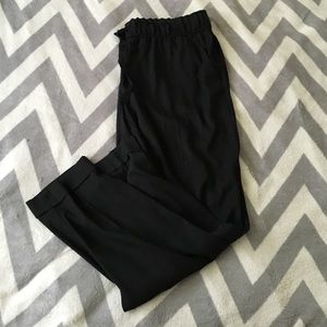 Black silky feeling pants.