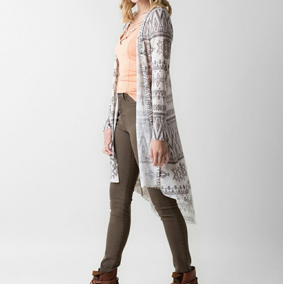Duster Cardigan Aztec Print