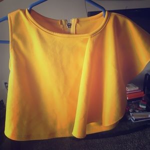 Yellow crop top