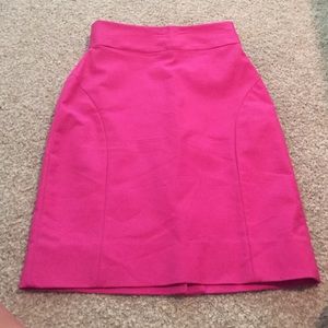 Hot pink pencil skirt