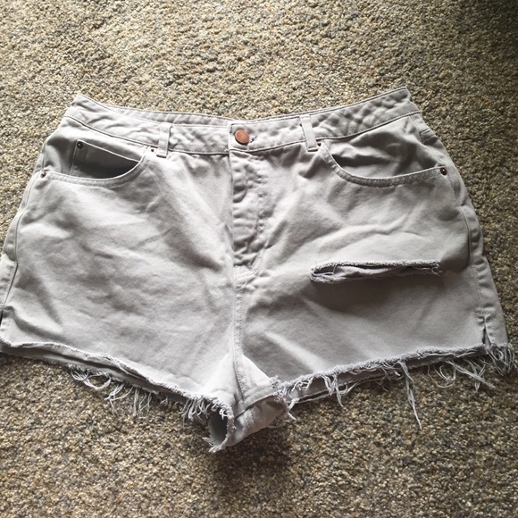 ASOS distressed denim shorts