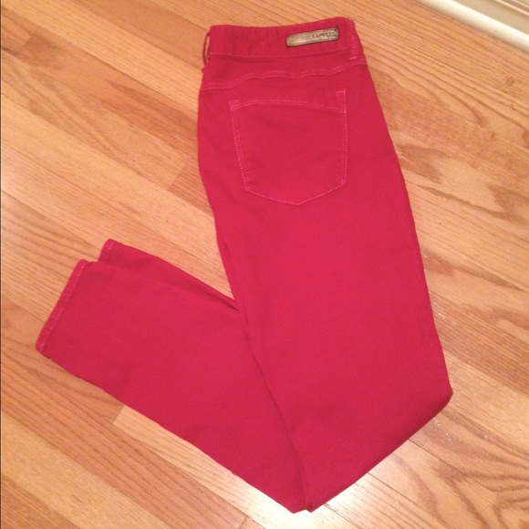 Express Red Jean Leggings