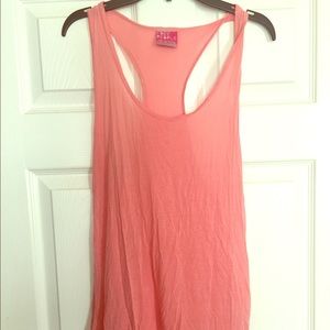 Coral pink razorback tank
