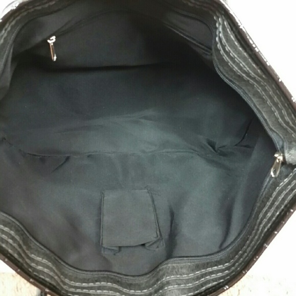 NWOT...Large Black Summer Tote Bag - Picture 2 of 3
