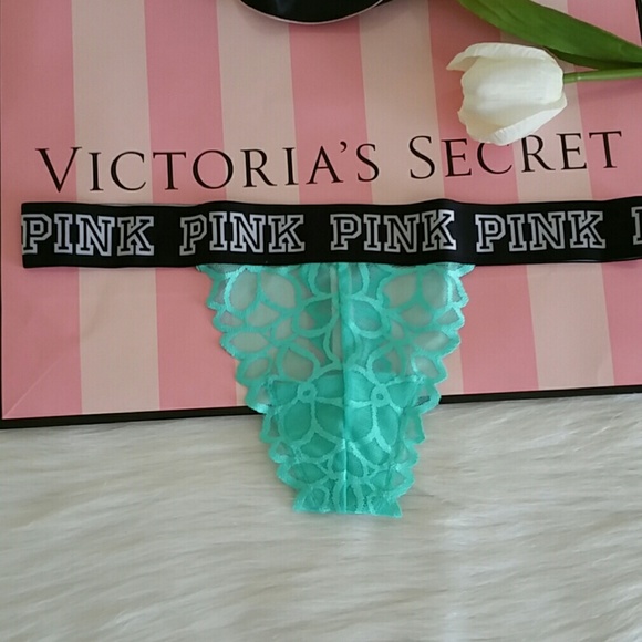 LAST New Victoria Secret Pink Logo Panty Thong - Picture 2 of 3