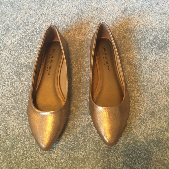 Christian Siriano Gold Flats - NEVER BEEN WORN!