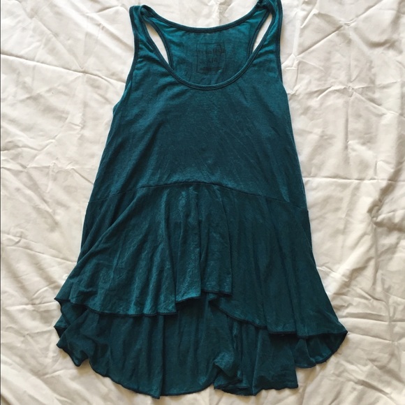 Free People High Low Teal Tank!!