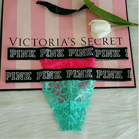 PINK Victoria's Secret Other - LAST NEW Victoria Secret Pink Logo Panty Thong