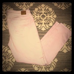 Faded lavender skinny jeans