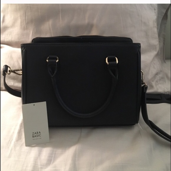 Navy Zara City Bag