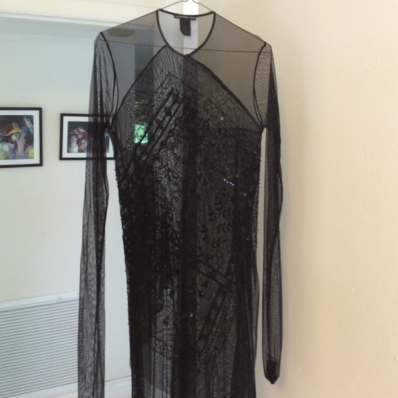 Black sheer dress