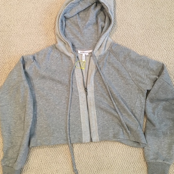 BCBG cropped zip-up sweatshirt