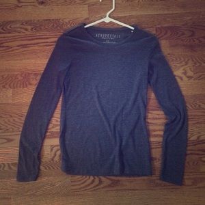 Dark gray long sleeve shirt