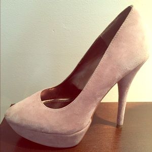 Steve Madden "Darrina" Platform Pump, Blush Suede