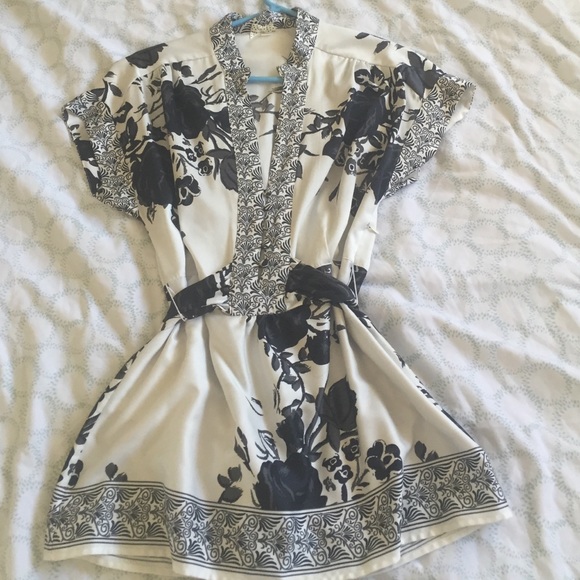 Flora kimono silk blouse