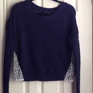 Navy cropped sweater