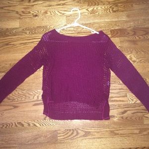 Burgundy knit sweater