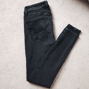 American Eagle Black Denim High Waisted Jeans