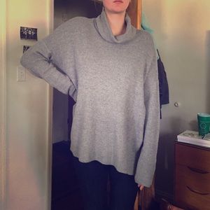 Super comfy grey loose turtle neck sweater