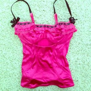 Hot pink VS corset
